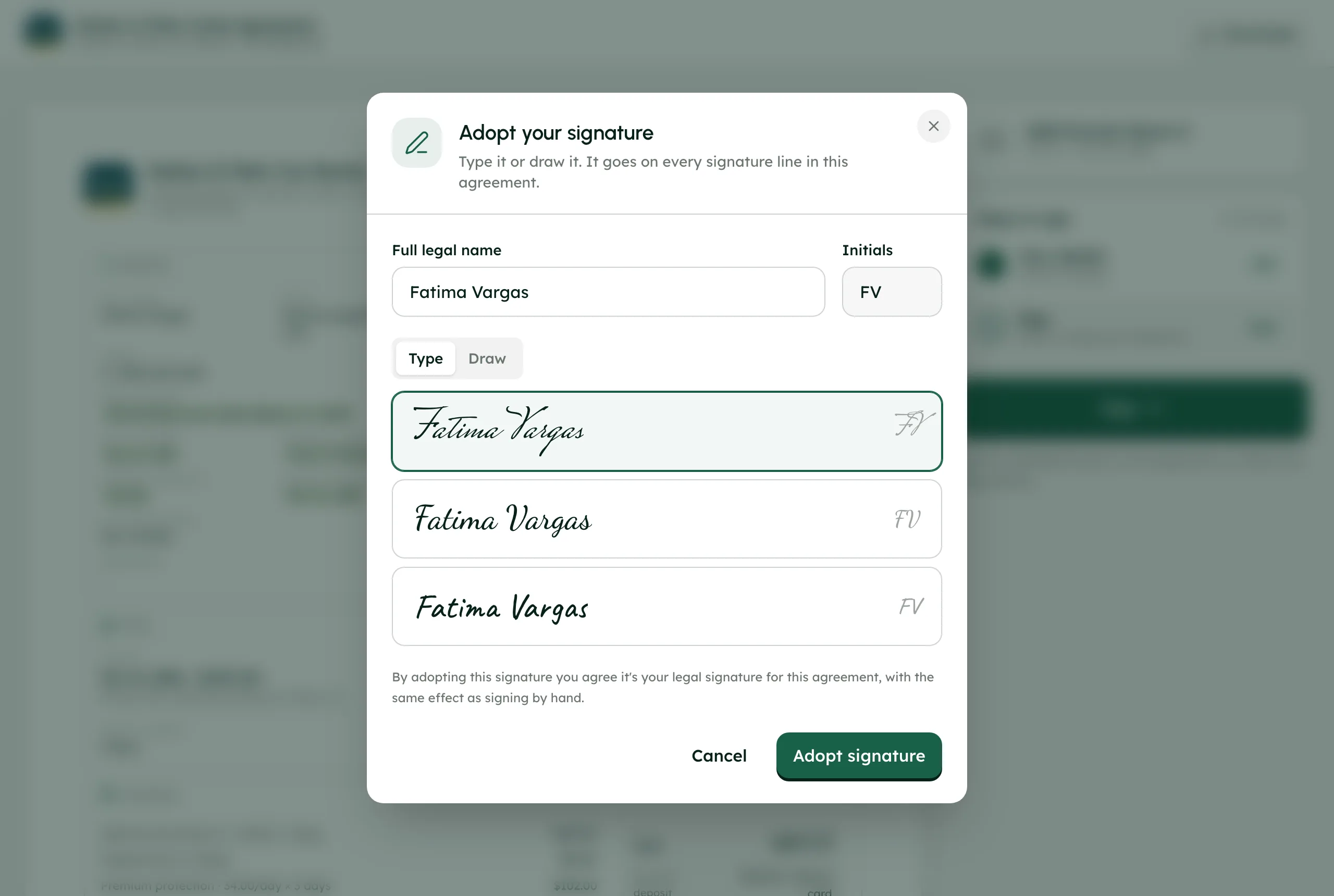 Type or draw a signature